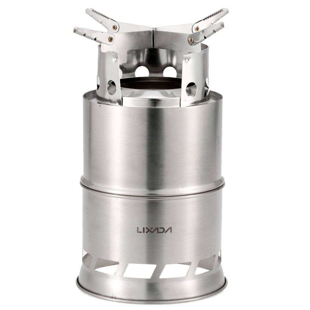 Lixada Portable Stainless Steel Lightweight Wood Stove Solidified ...